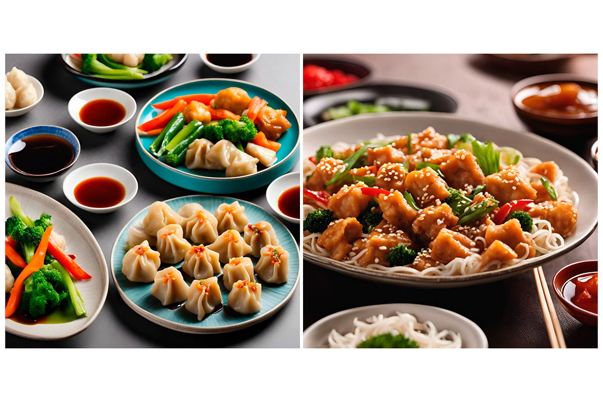SET Dumplings on Plate Jiaozi, a Background Graphic by IrySha (Photo 2 of 6)