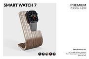 Smart Watch 7 Mockups, a Wearable Device Mockup by mock-ups (Thumbnail 1 of 12)