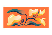 Abstract gradient flowers cards set, a Decorative Illustration by PaperTrident (Thumbnail 6 of 8)
