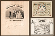 Antique Marriage Certificates -Blank, a Texture Graphic by Blue Line Design (Thumbnail 9 of 11)