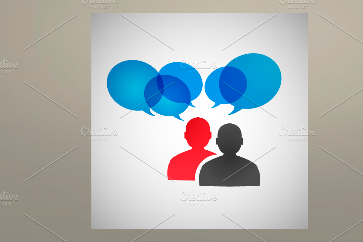 Vector set icon speech dialog people, an Icon by Haisonok