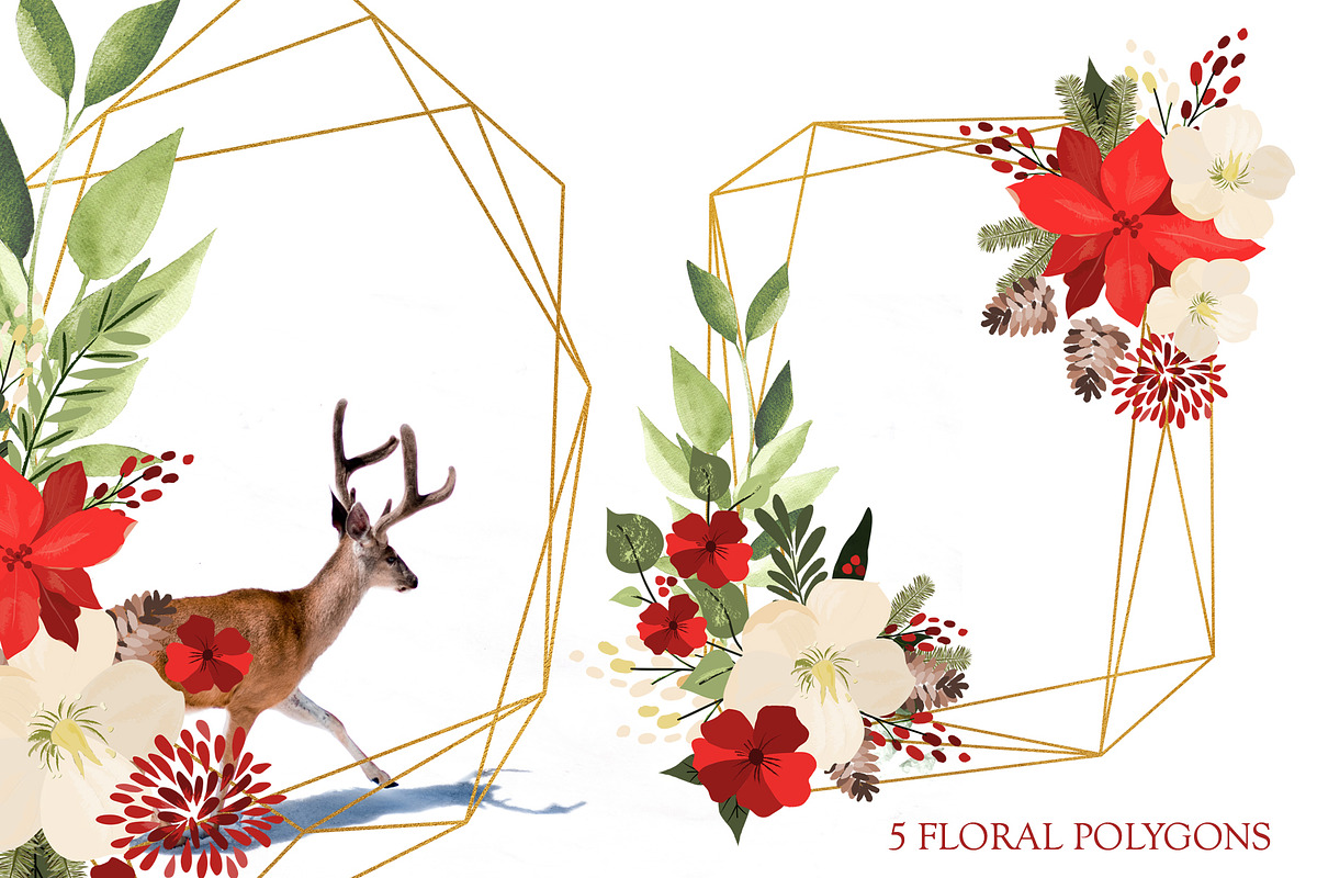 20% OFF! Christmas Floral Alphabet, an Illustration by Chus Moreno Studio (Photo 6 of 11)