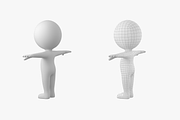 Cute Stickman in T-Pose CAT Rig, a Characters & Person 3D Model by VK Studio (Thumbnail 8 of 19)