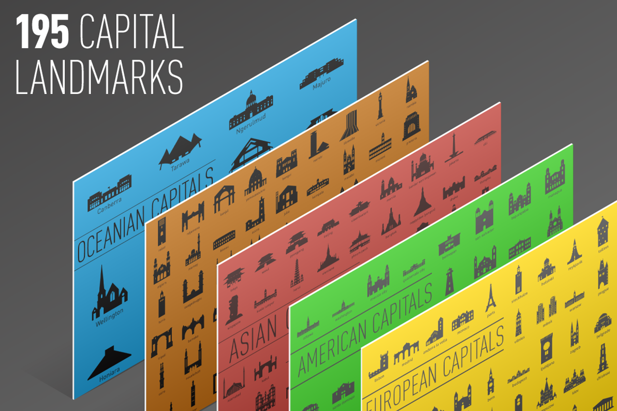 195 Capital Landmarks, an Illustration by Jozsef Balazs-Hegedus (Photo 1 of 7)