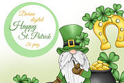 St. Patrick gnomes, an Illustration by DarinaDigital (Thumbnail 1 of 6)