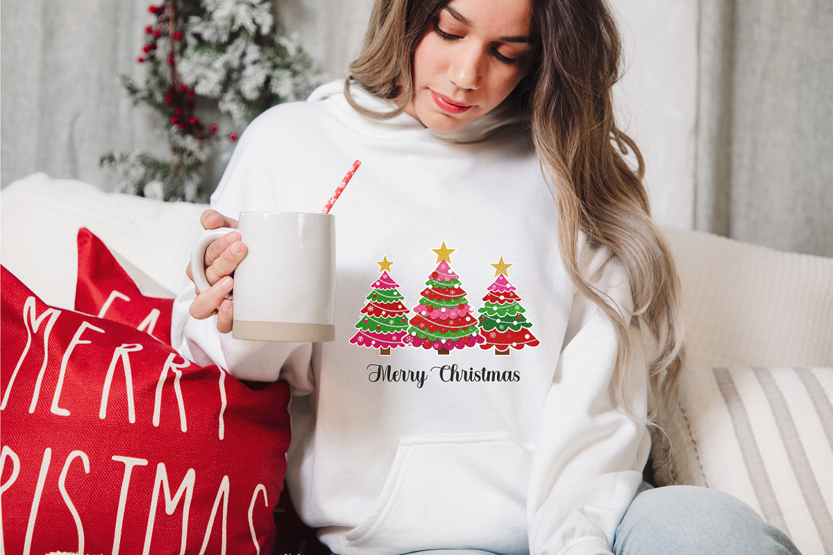 Glitter Patchwork Christmas Tree Png, an Illustration by designcity5 (Photo 1 of 8)
