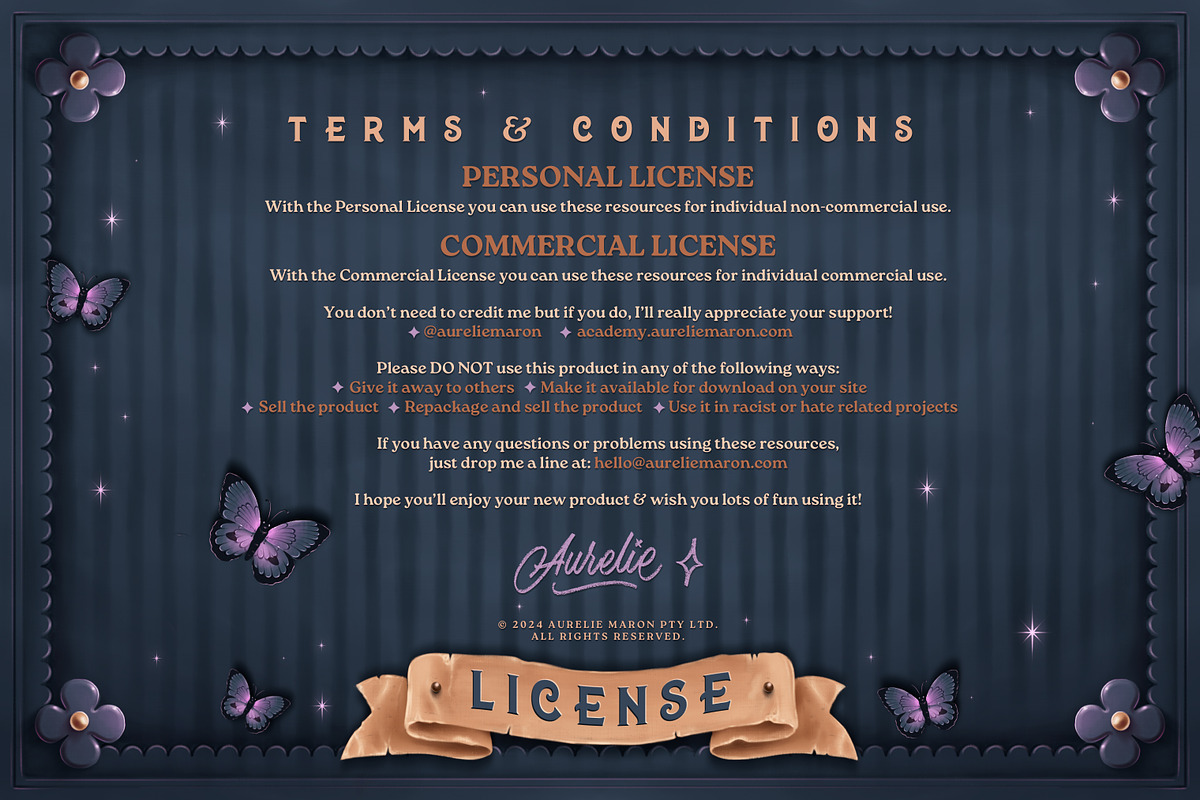 Whimsical Lettering Toolkit, a Brush Add-On by Aurelie Maron (Photo 15 of 15)