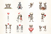 Skeleton Valentine Sublimation Clipa, an Illustration by CrexoraLab (Thumbnail 3 of 5)