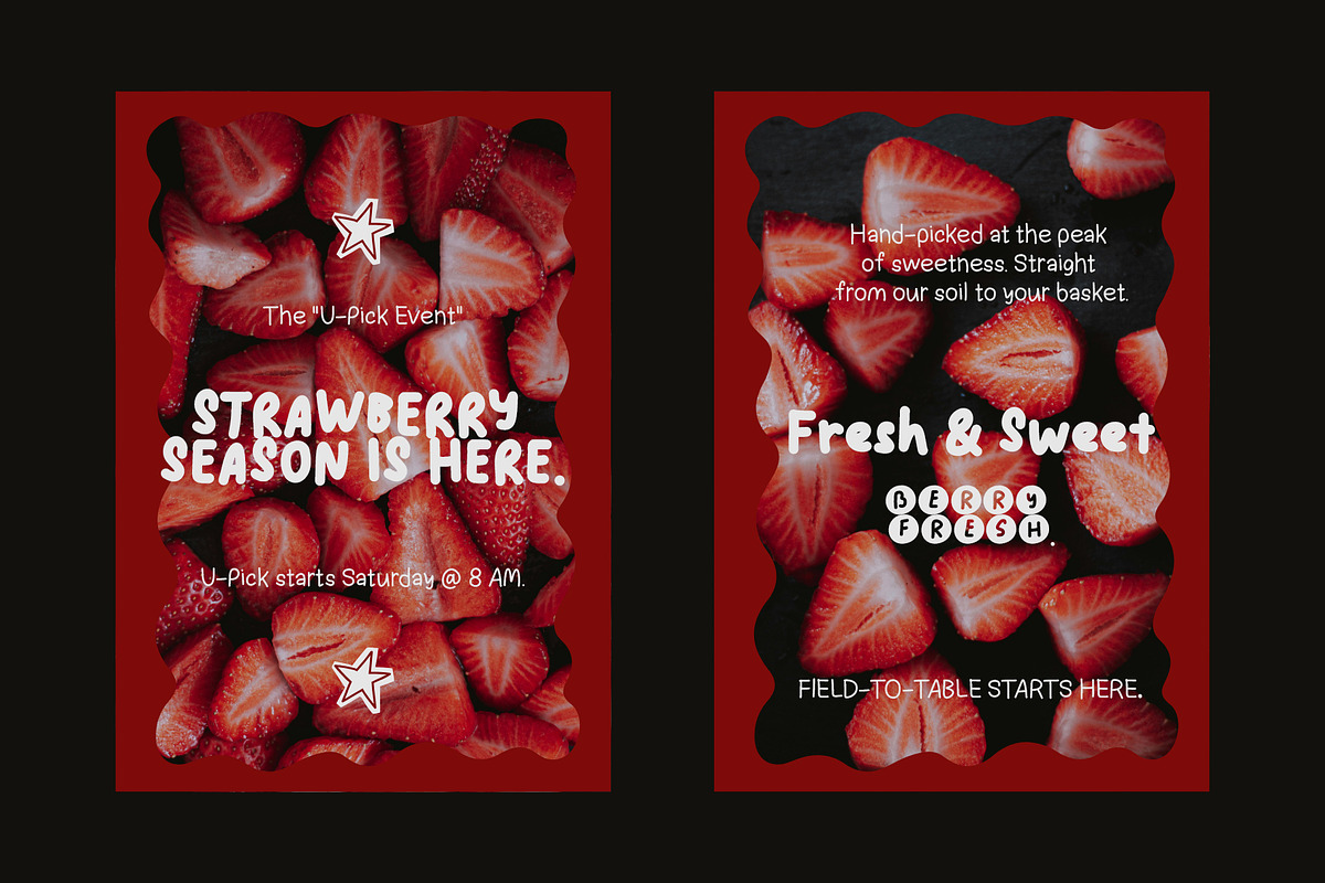 strawberry postcard cute font trio, a Handwritten Font by Ashiya Pixel (Photo 12 of 14)