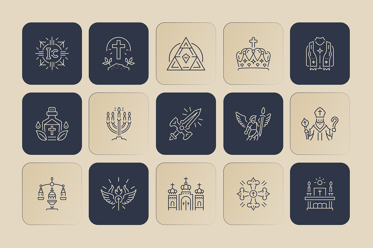 Orthodox Christian Icons, an Outline Icon by Prosymbols (Photo 6 of 8)
