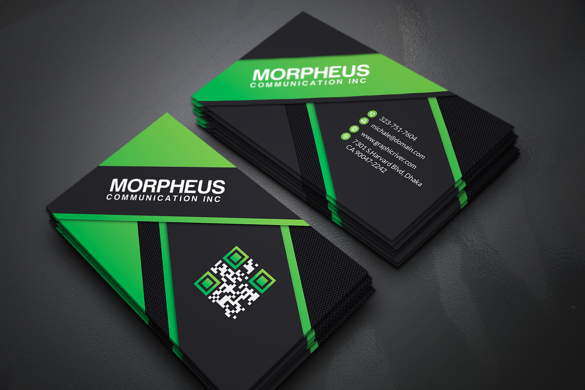 Gold Angle Business Cards, a Business Card Template by Genereux Art (Photo 2 of 4)
