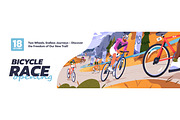 Bicycle race, cycling banners, a Sport Illustration by PaperTrident (Thumbnail 3 of 3)