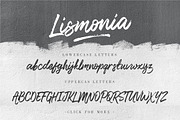 Lismonia Font, a Script Font by Tastype (Thumbnail 8 of 8)