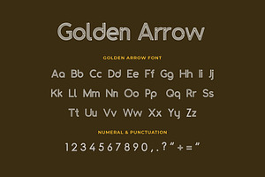 Golden Arrow Classy Modern Geometric