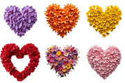 Heart Shaped Flower Clipart Bundle, an Illustration by Pixels.Craft (Thumbnail 3 of 7)