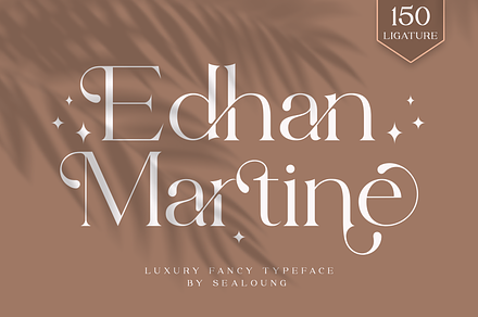 Edhan Martine | 150 Ligatures, a Serif Font by Sealoung