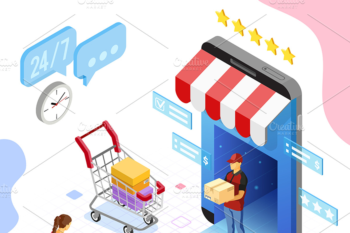 Online Technologies Isometric, a Person Illustration by TAlex (Photo 2 of 6)