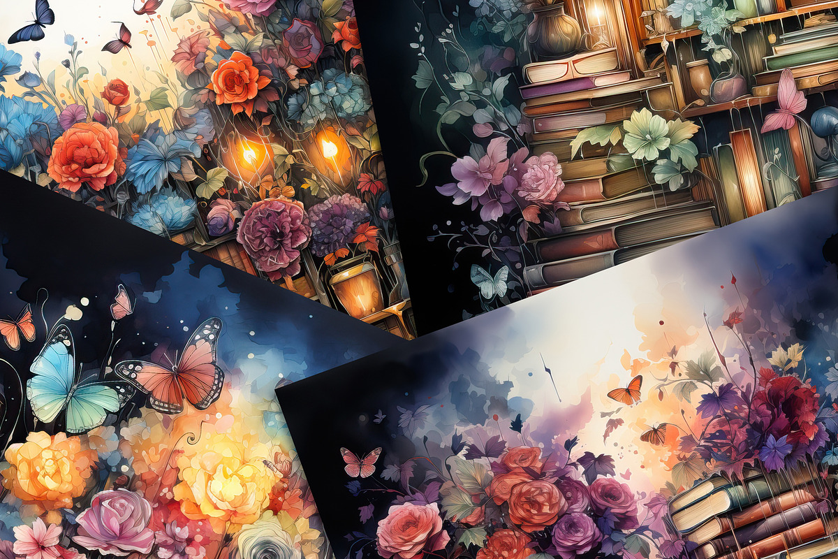 Whimsical Library, a Background Graphic by Curve Design (Photo 2 of 9)