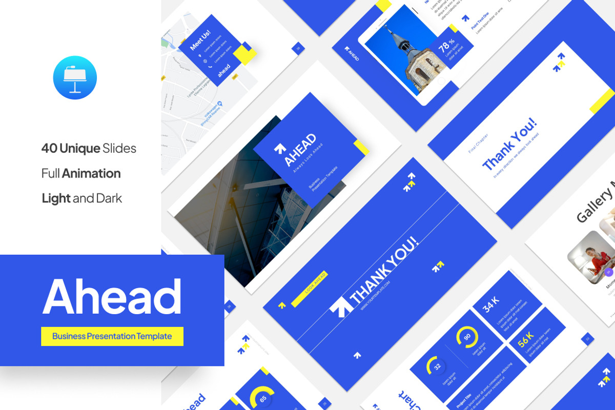 Ahead Business Keynote Template, a Presentation Template by Loin Studio (Photo 1 of 5)