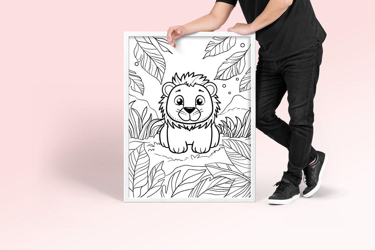 Cute Animals Coloring Page, a Graphic by Forhadx5 (Photo 10 of 12)