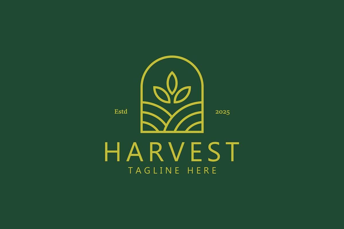 Simple Harvest and Farmland Logo, a Branding & Logo Template by Signatoro (Photo 1 of 2)