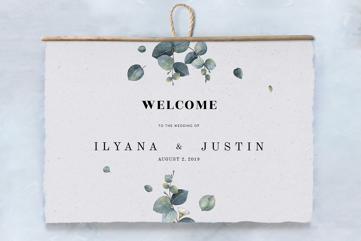 Eucalyptus Foliage Wedding Suite, an Invitation Template by BlueRobinDesignShop (Photo 6 of 10)
