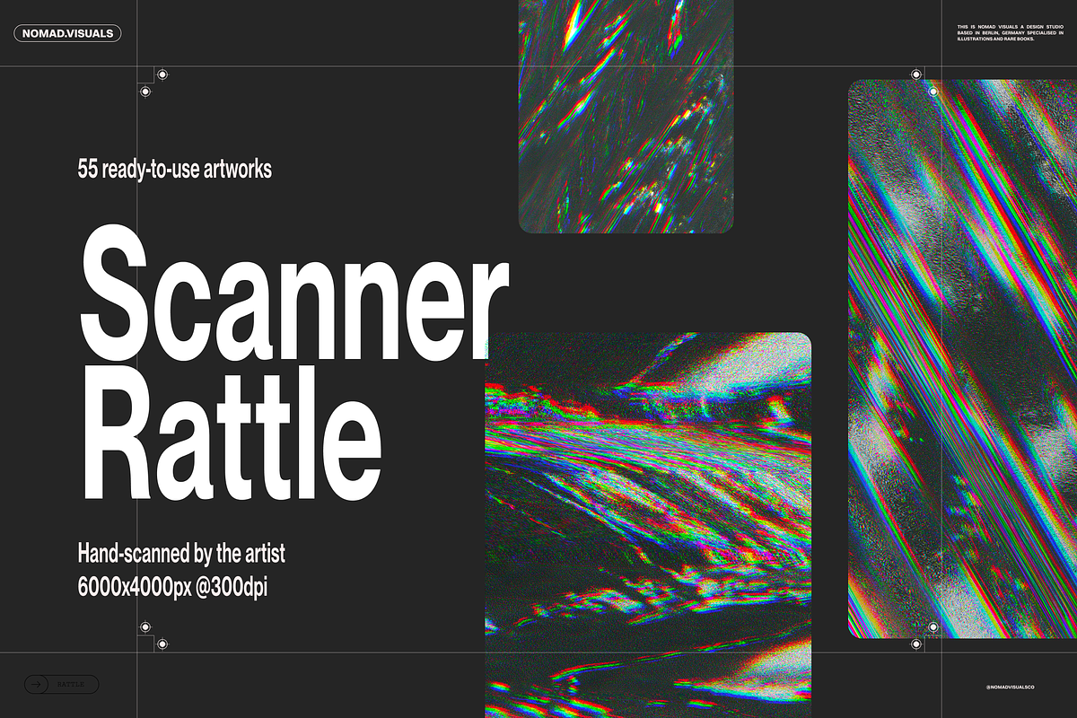 Scanner Rattle Textures, a Texture Graphic by Nomad Visuals (Photo 1 of 12)
