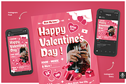 Pink Valentine Day Flyer Set, a Flyer Template by SquidPixey (Thumbnail 1 of 6)