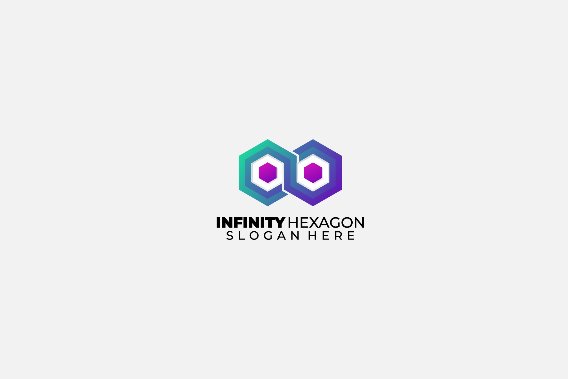 infinity hexagon with eyes logo, a Branding & Logo Template by OmerStudio