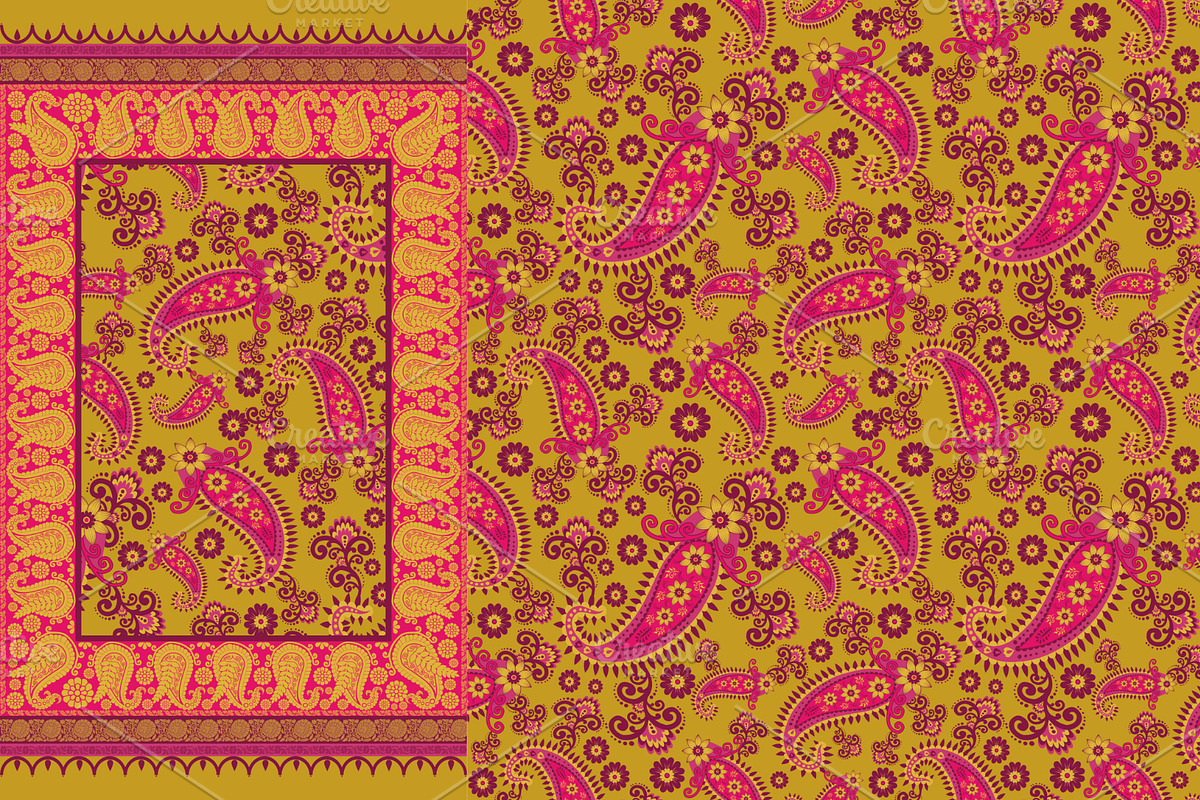 Lovely Pink Paisley Scarf Designs, a Pattern Graphic by ThaiByGaew (Photo 3 of 3)