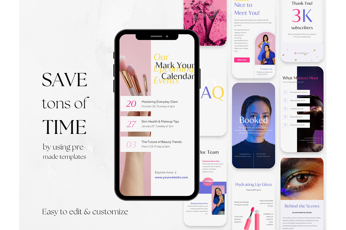 100 Color MakeUp Social Media Story, a Social Media Template by PatternLab. (Photo 3 of 9)