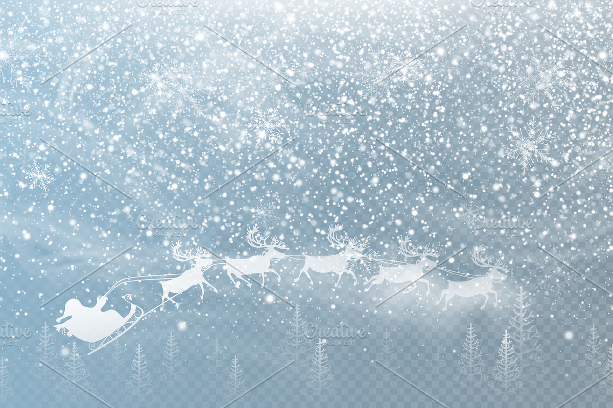 Winter Christmas background, a Seasonal Illustration by Yayasya (Photo 2 of 3)