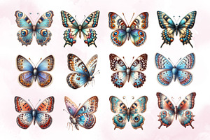 Vintage Butterfly Clipart PNG