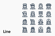 Native American People Icon Set, a Duotone Icon by Eklip Studio (Thumbnail 3 of 4)