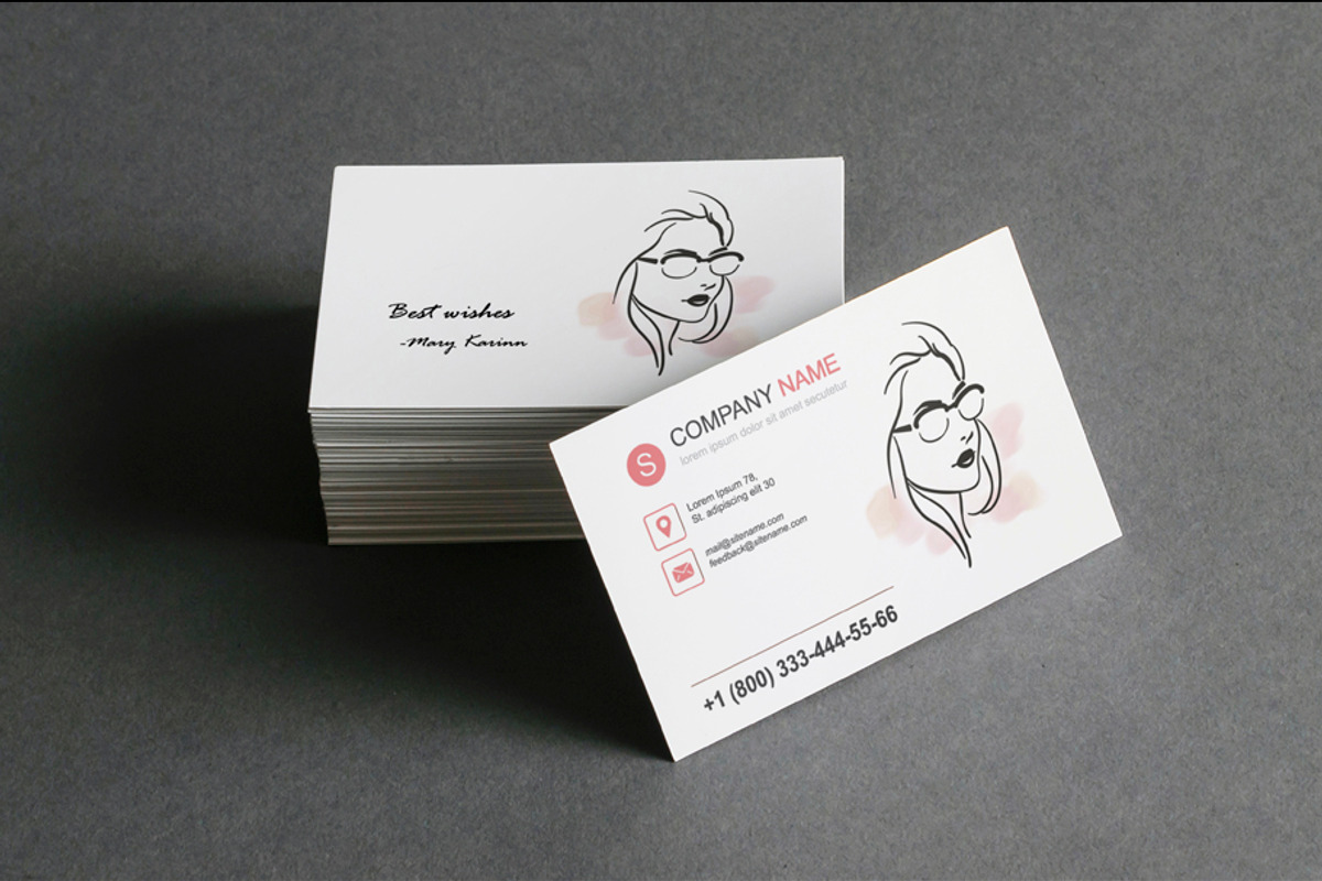Stylish Woman Face Glasses Line Art, a Person Illustration by Elena Naumchenkova (Photo 3 of 3)