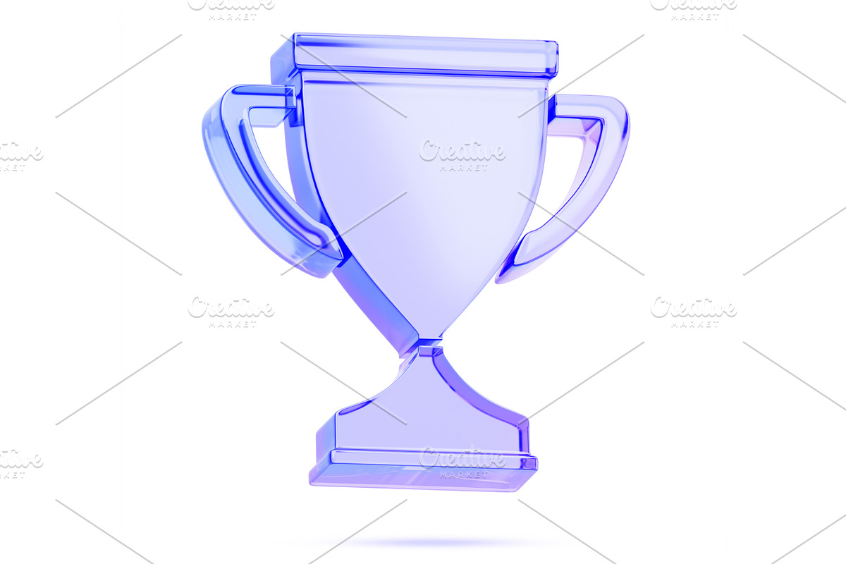 Hologram glass award trophy, 3d, a Finance Illustration by Marozhkastudio