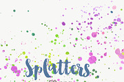 Watercolor paint splatter ink spill, a Texture Graphic by FOXYdigitalart (Thumbnail 4 of 4)