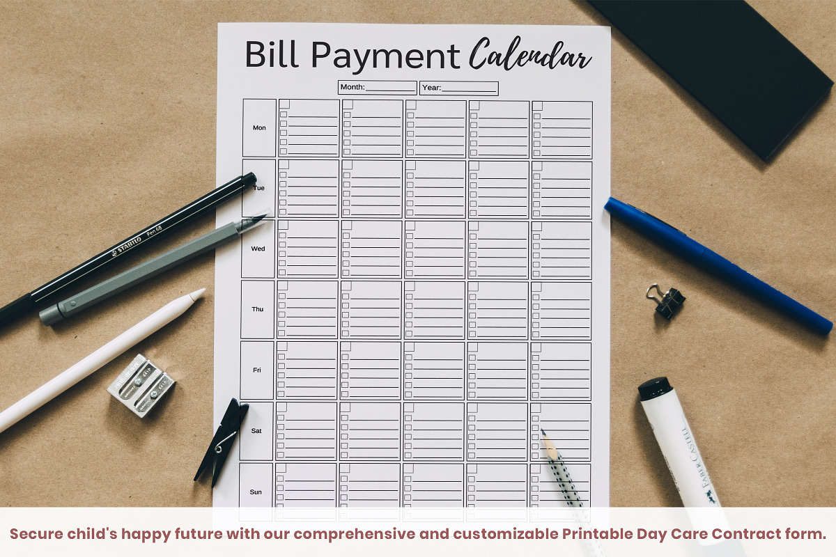 Bill Payment Calendar, a Print Template by Snapybiz (Photo 6 of 10)