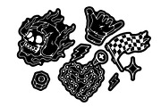 Vintage Motocross Clipart Pack, an Object Illustration by Sandewo (Thumbnail 3 of 3)