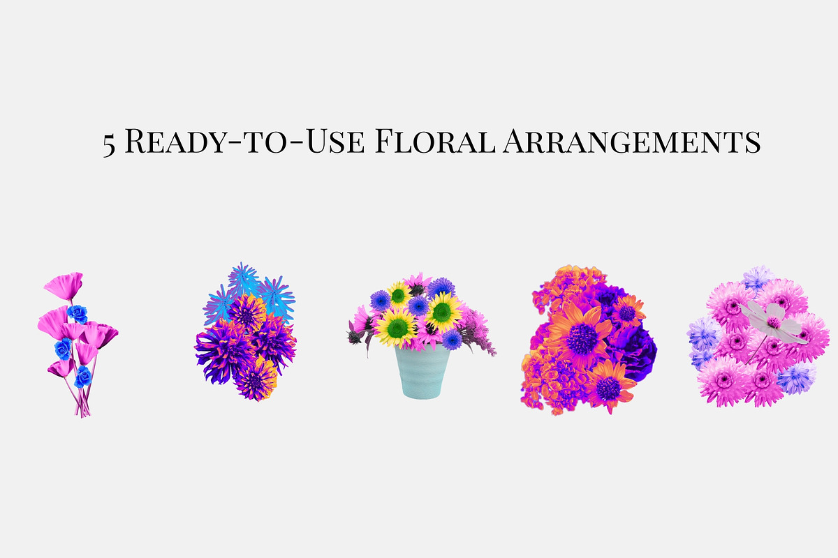 Vibrant Floral PNG Elements Pack, an Object Graphic by CreatingYOU.®, Lori Rice (Photo 4 of 7)