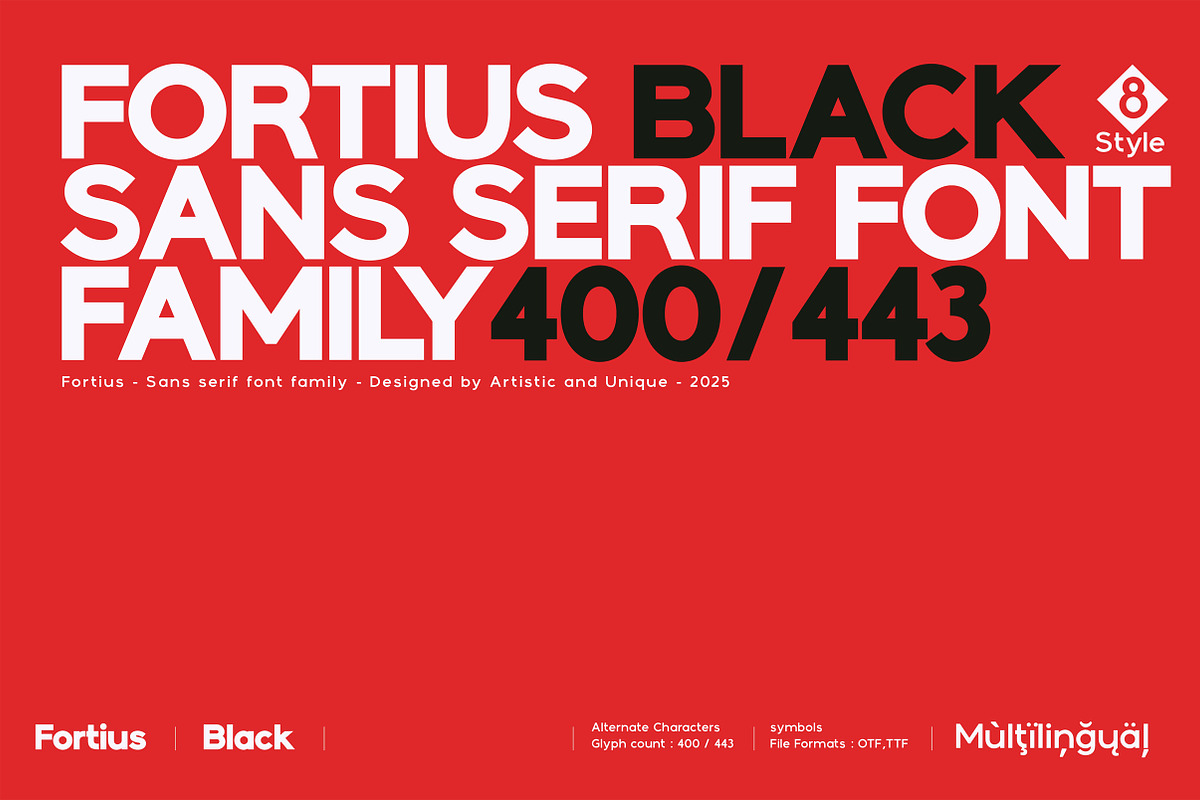 Fortius - Sans serif font family, a Sans Serif Font by Artistic & Unique (Photo 7 of 15)