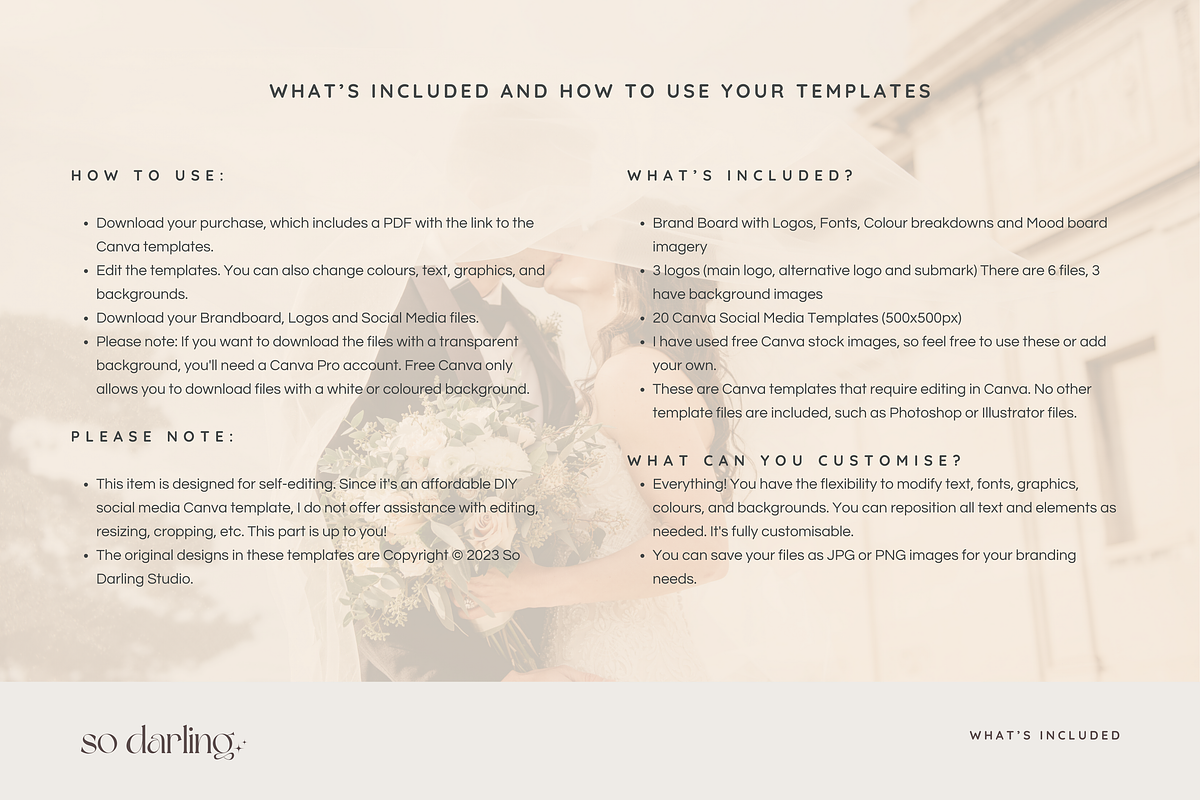 CANVA Logo, Brand board & Socials, a Branding & Logo Template by So Darling Studio (Photo 8 of 8)