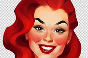 Pin-up woman, an Illustration by Ira Cvetnaya (Thumbnail 3 of 3)