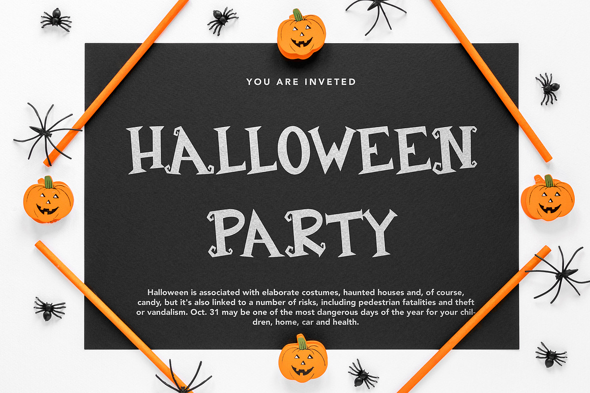 Black Wizard - Halloween Display, a Handwritten Font by Arendxstudio (Photo 5 of 9)