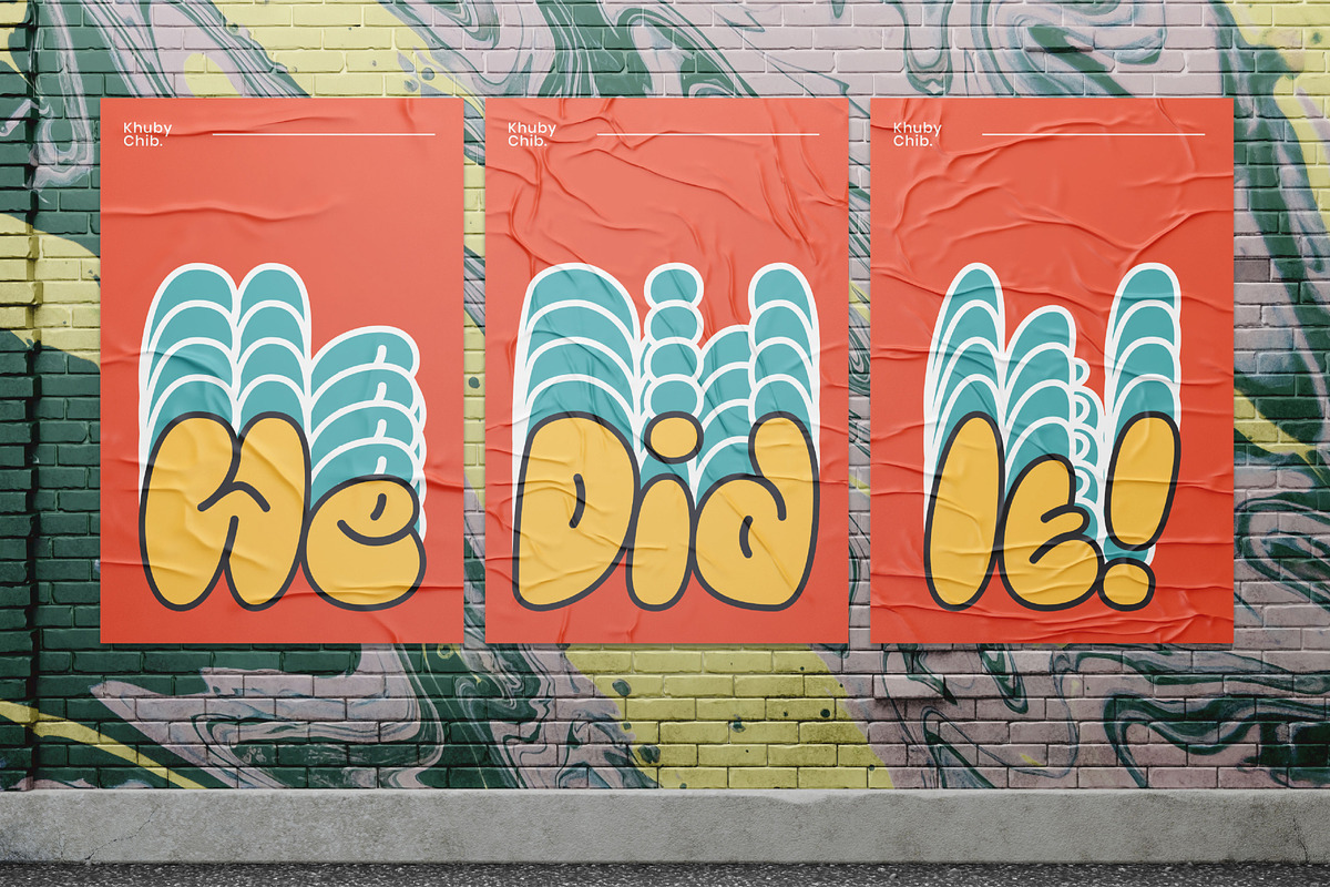 Khuby Chib Creative Bubble Font, a Script Font by Catalystco Studio (Photo 6 of 7)