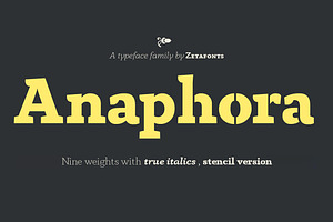 Anaphora - 22 Fonts