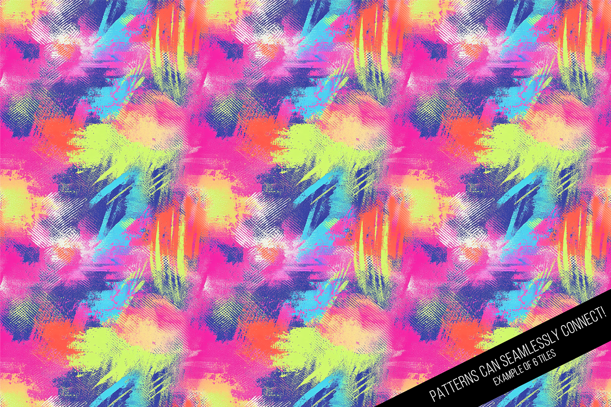 Neon Grunge Seamless - Volume 1, a Pattern Graphic by Chromolume Studio (Photo 10 of 15)