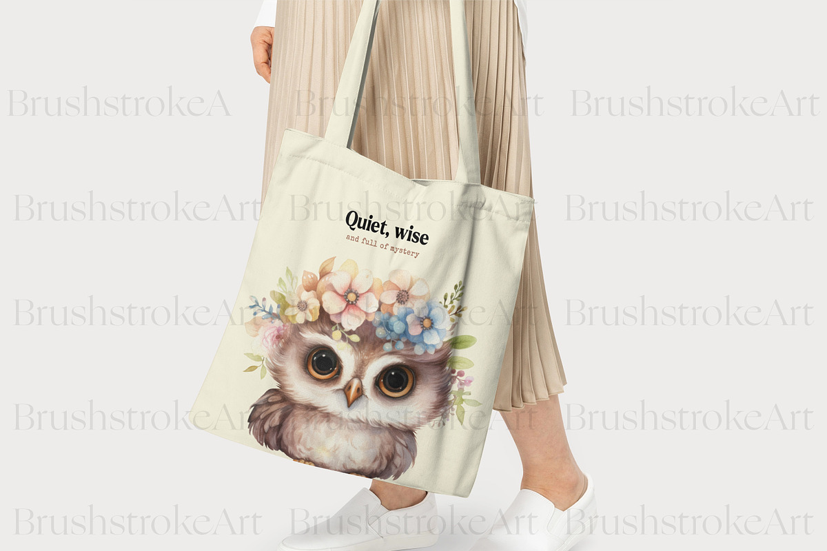 Watercolor Owl Clipart, Cute Owl PNG, an Animal Illustration by BrushstrokeArtGB (Photo 9 of 9)