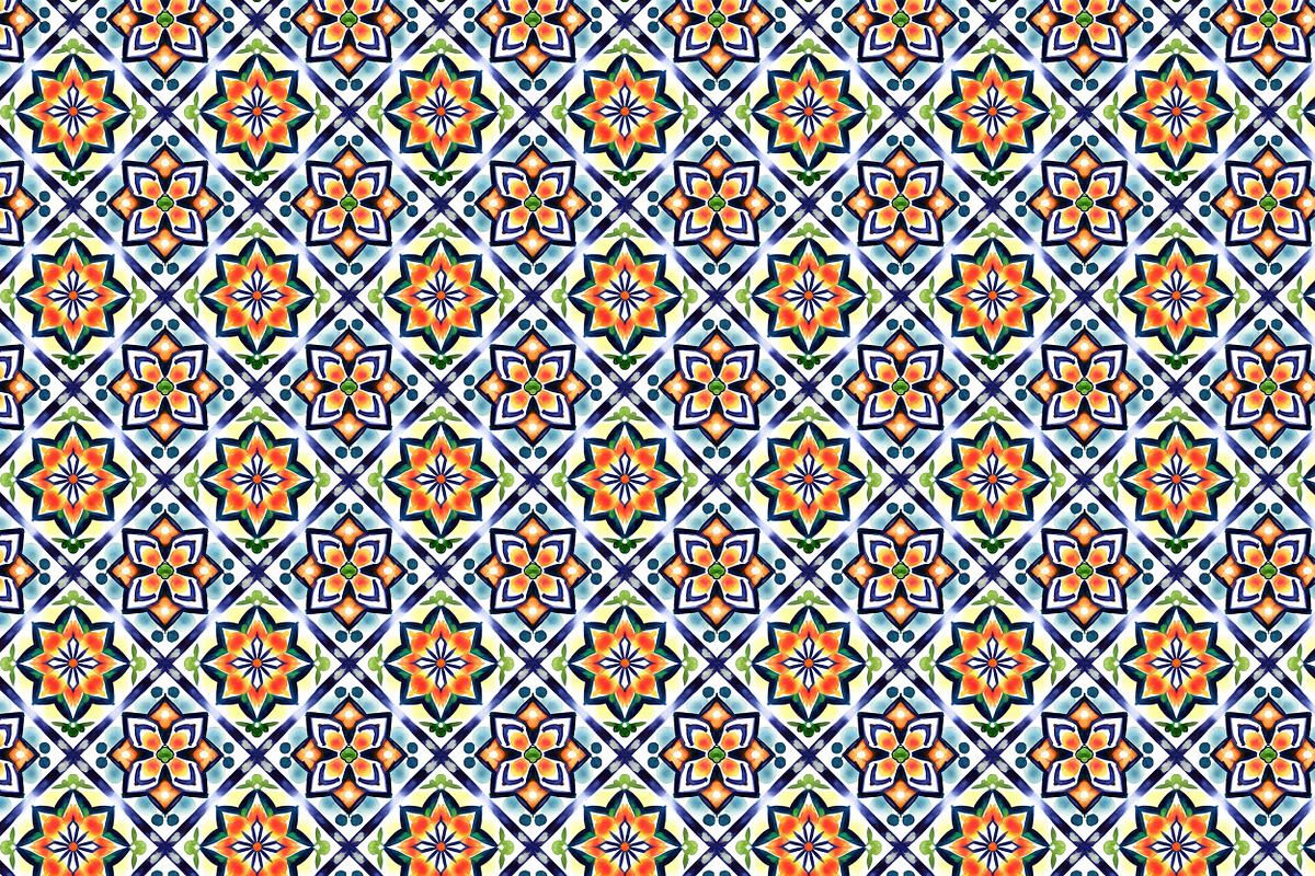 Islamic Moroccan & Azulejos pattern, a Pattern Graphic by SketchArtStudio (Photo 5 of 7)