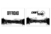 Car tire tracks texture set, a Texture Illustration by SergeyBitos (Thumbnail 7 of 12)